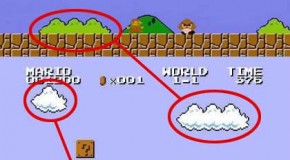 The Clouds and Bushes in Super Mario Bros are the Same