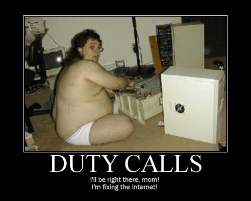 duty calls demotivator