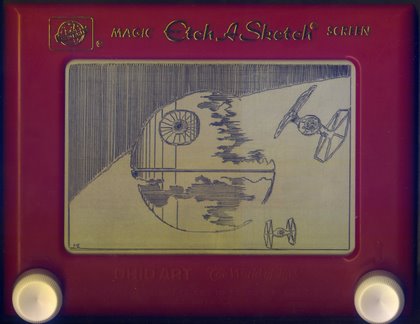 How to draw a star on an Etch A Sketch ⭐ Etch A Sketch drawing tutorial 