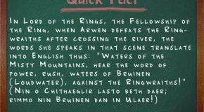 What Arwen is Saying (in English) After Crossing the River When Chased by the Ringwraiths in the Fellowship of the Ring