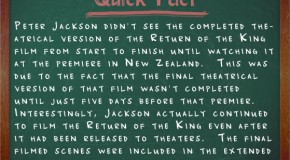 Peter Jackson Didn’t See the Completed Theatrical Version of the Return of the King Until Watching the Premiere in New Zealand