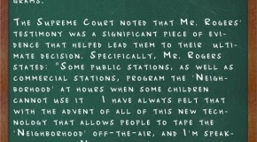 Mr. Rogers on Home Recording Copyright Law