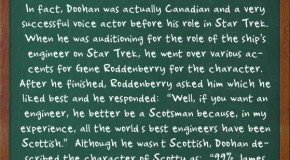 James Doohan who Played “Scotty” was Not Scottish