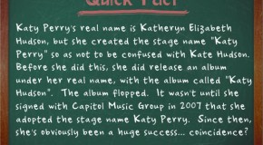 Katy Perry’s Real Name is Katheryn Hudson