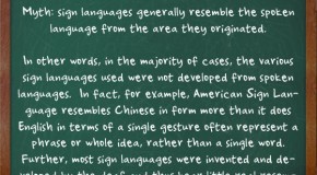 Sign Languages Do Not Generally Resemble the Spoken Language from the Area They Originated