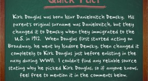 Kirk Douglas’ Real Name was Issur Danielovitch Demsky