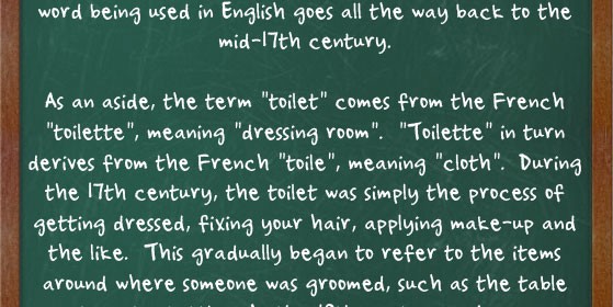 etymology of toilet