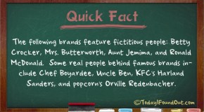 Betty Crocker, Mrs. Butterworth, Aunt Jemima, and Ronald McDonald are All Fictitious