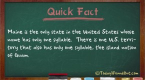 Maine is the Only U.S. State Whose Name Has Only One Syllable