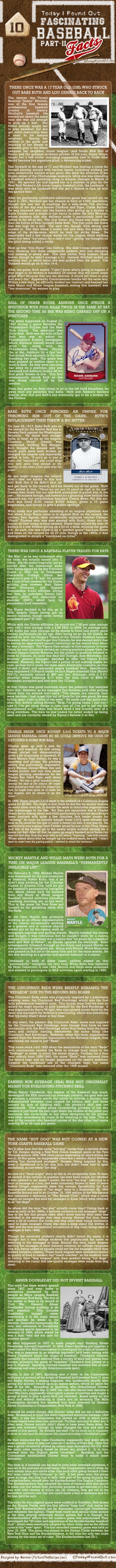 Fascinating Baseball Facts Infographic Part 2