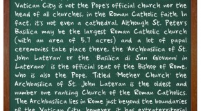 St. Peter’s Basilica in Vatican Is Not The Official Church Of The Pope