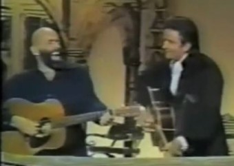 Shel Silverstein and Johnny Cash performing "A Boy Named Sue" Together