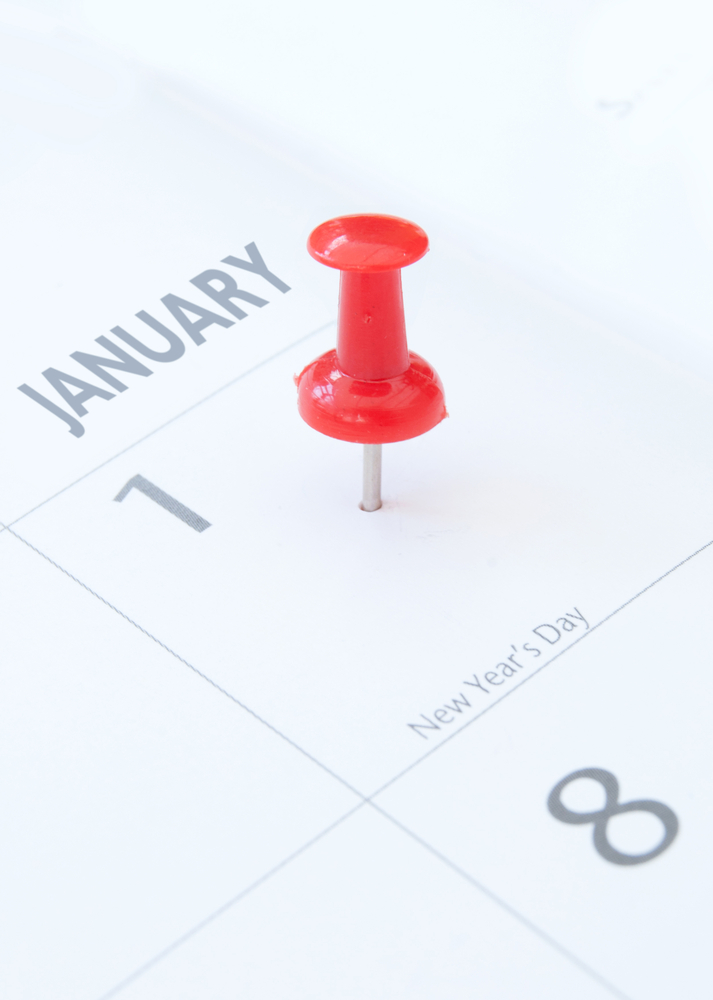 January 1 New Year&#039;s Day Timer