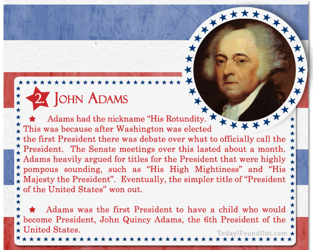 100+ Facts About US Presidents 2- John Adams