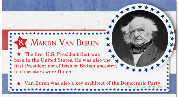 100+ Facts About US Presidents 8- Martin Van Buren