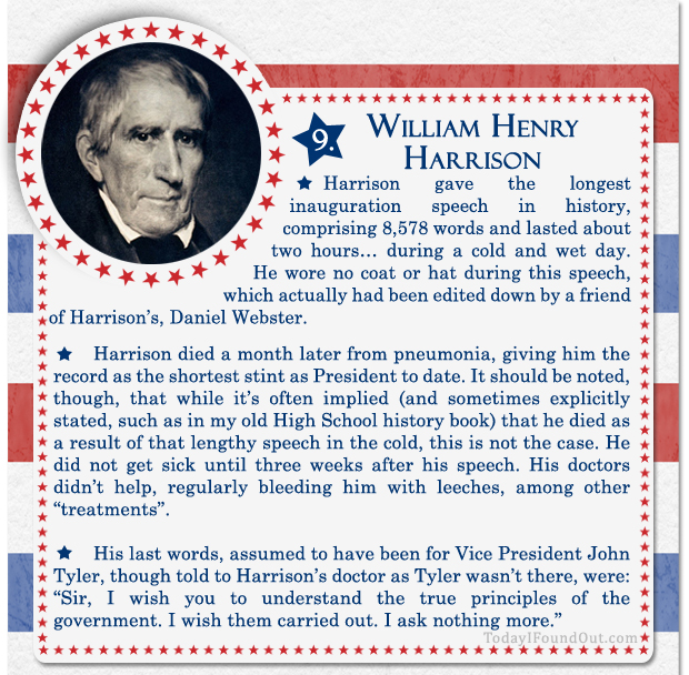 100+ Facts About US Presidents 9- William Henry Harrison